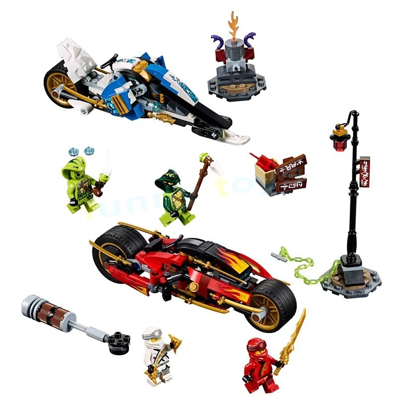 Compatible lego Lắp Ráp Xe Mô Tô ninjago series 70667 Kai 'S blade Và Zane' S snowmobile Quà Tặng Cho Bé Trai