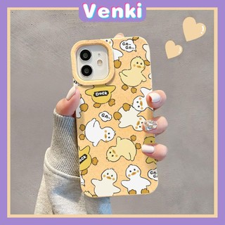 VENKI - Dành cho Ốp iPhone 11 Vỏ màu vàng có thể phân hủy thân thiện với môi trường Bảo vệ chống sốc Vịt vàng nhỏ dễ thương Tương thích với iPhone 14 Pro max 13 Pro max 12 Pro Max 11 XR XS 7 8