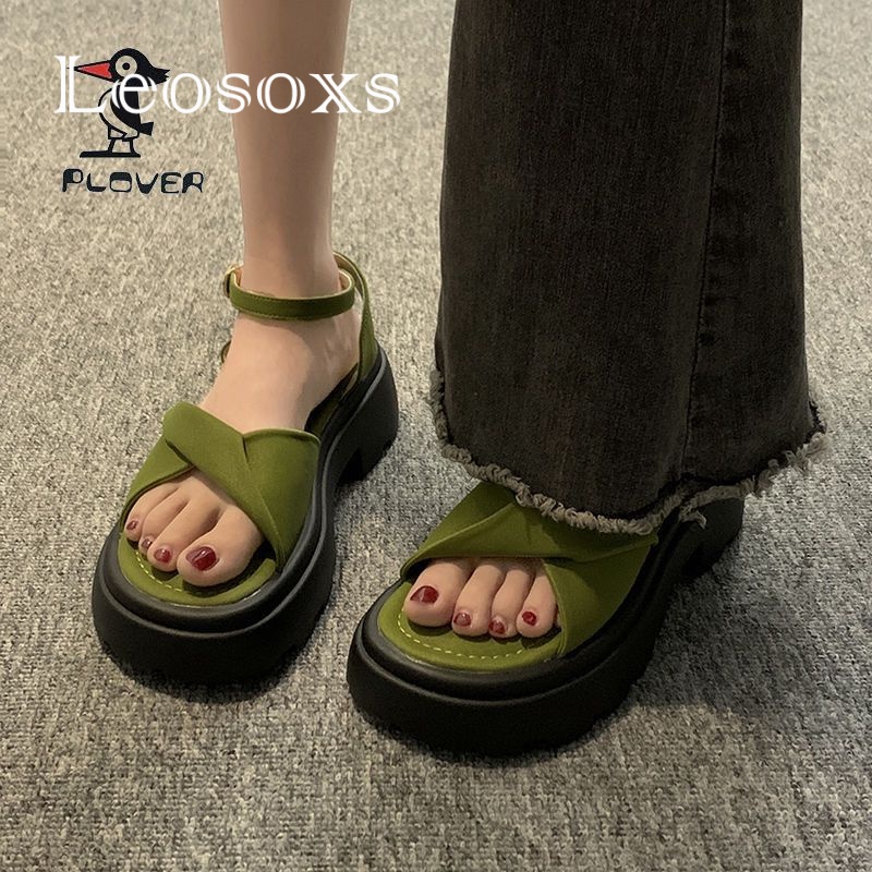 Dép bánh mì LEOSOXS B98G1PI 35Z230831 chống trượt thời trang 2023 dành cho nữ