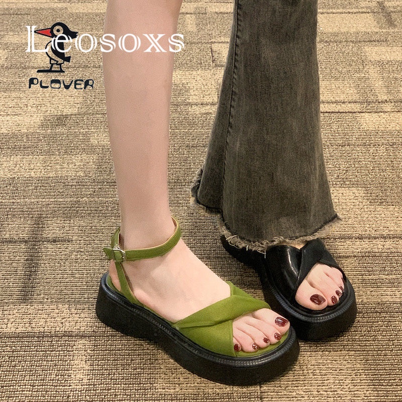 Dép bánh mì LEOSOXS B98G1PI 35Z230831 chống trượt thời trang 2023 dành cho nữ