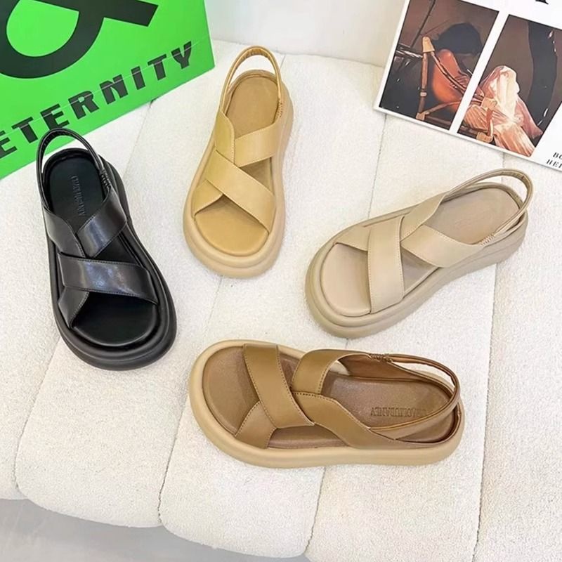 HQ  dép sandal nữ dép đi biển dép nữ thời trang dép đế cao Thoải Mái Xinh Xắn   Phong cách fashion Comfortable Thời trang B98G1TH 36Z230909