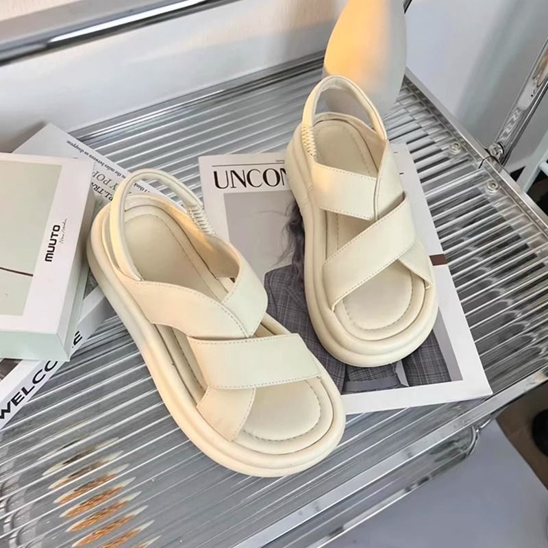 HQ  dép sandal nữ dép đi biển dép nữ thời trang dép đế cao Thoải Mái Xinh Xắn   Phong cách fashion Comfortable Thời trang B98G1TH 36Z230909