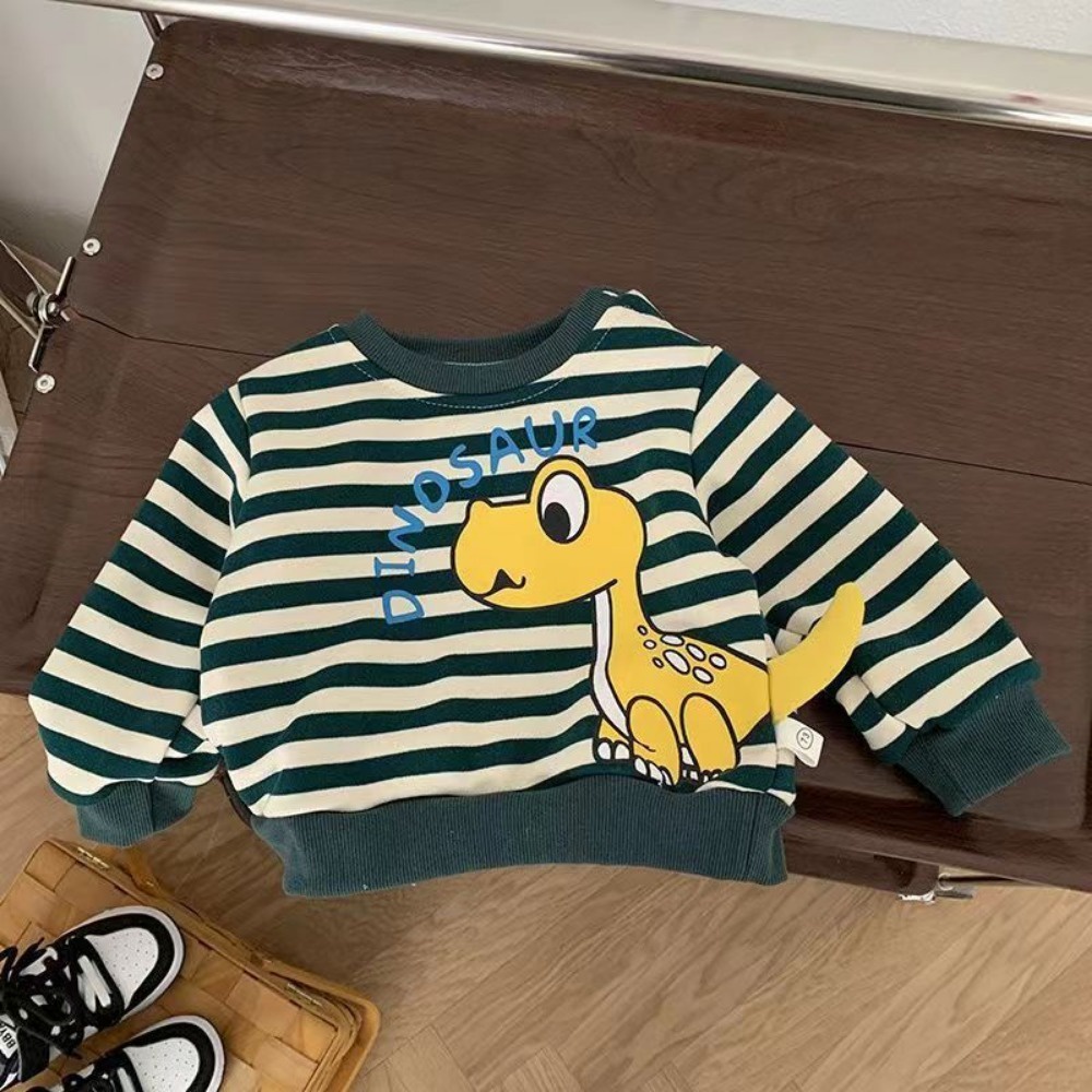 Áo Khoác Chui Đầu Tay Dài Không Nút In Hoạt Hình Dễ Thương Thời Trang Thu Đông Cho Bé Trai