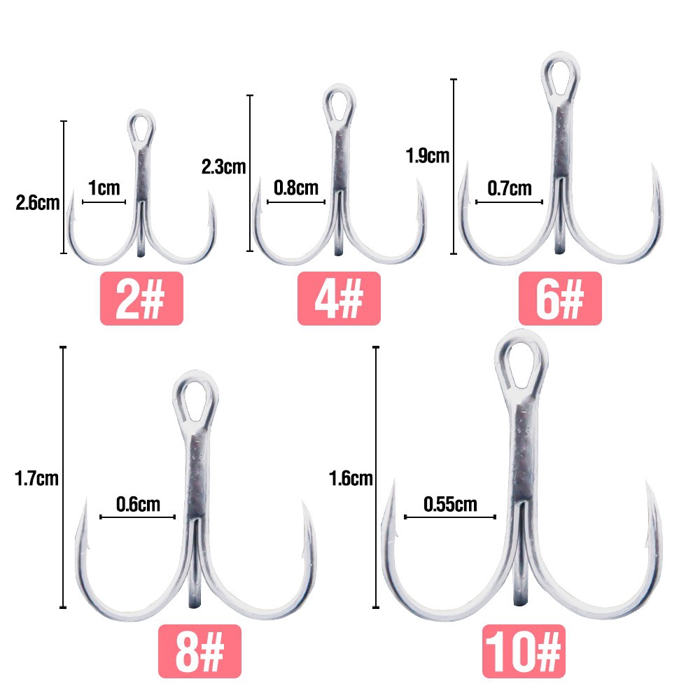 Móc Câu Cá Bằng Thép carbon Cao Cấp # 2 # 4 # 6 # 8 # 10 #