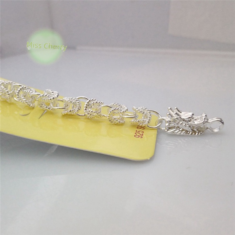 Vòng Tay Dây Xích Mạ Bạc Thiết Kế Hình Rồng Thời Trang Mới Làm Quà Tặng Cho Nam [Mới