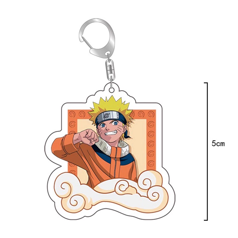 Hq Móc Khóa acrylic Hai Mặt Trong Suốt Họa Tiết Hoạt Hình anime naruto