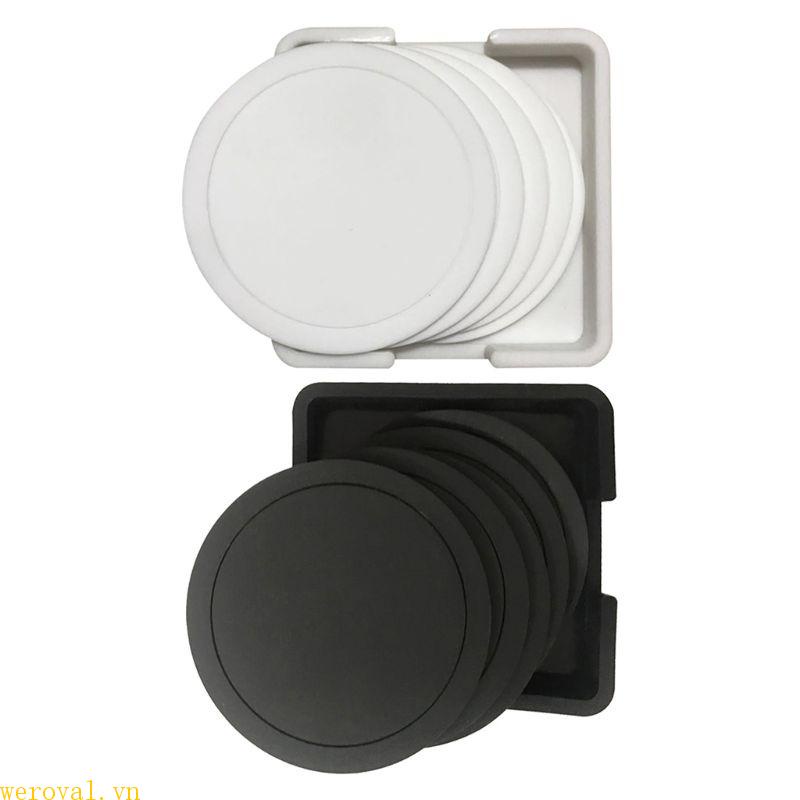 Bộ 7 Tấm Lót Ly Hình Tròn Bằng silicone Cách Nhiệt Tiện Dụng Cho Gia Đình