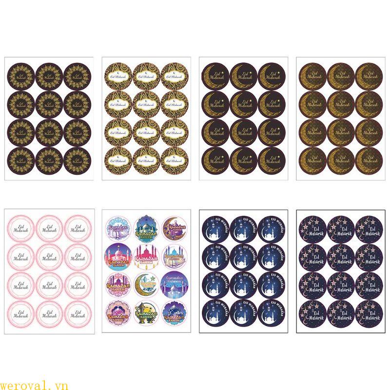 Set 10 Tờ 120 sticker ramadan Dán Trang Trí Hộp Bánh Xe Hơi