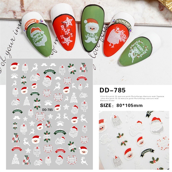 Stickers Christmas dán móng DD-785 (Miếng)