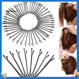 Set 60 kẹp tóc kim loại gợn sóng đen