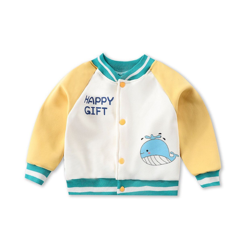 Áo Khoác Bóng Chày In Hình Hoạt Hình Thời Trang Thu Đông Dành Cho Trẻ Em