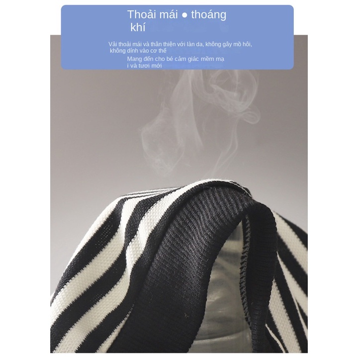 Set Áo Thun Dài Tay Sọc Ngang + Quần Dài Thời Trang Cho Bé