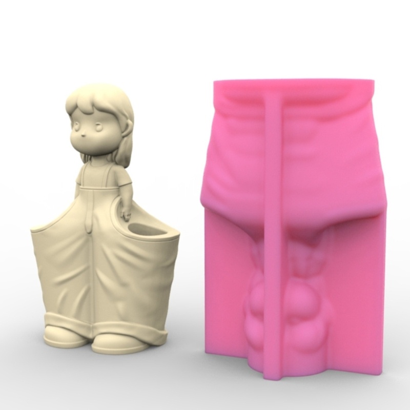 Khuôn silicone Làm Chậu Hoa / Ống Đựng Bút diy