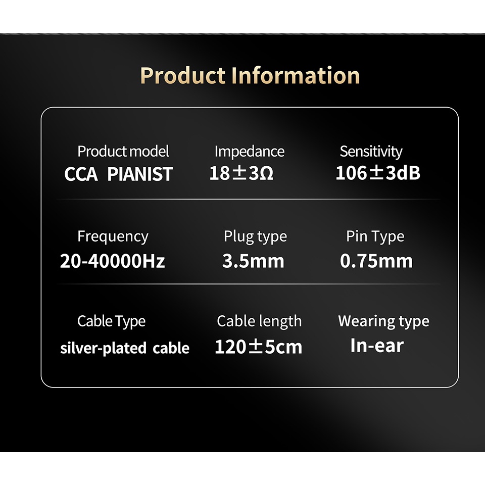 Cca Tai Nghe Nhét Tai Âm Thanh hifi Sống Động Chất Lượng Cao