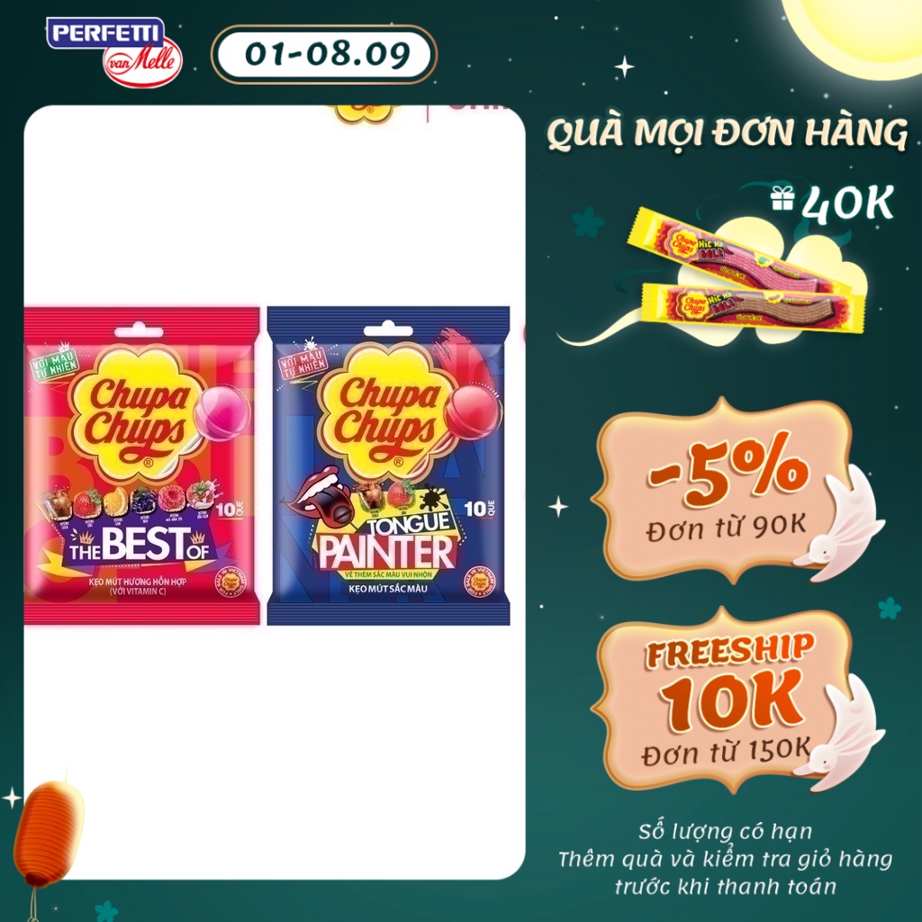 Kẹo mút Chupa Chups Hương Trái Cây Hỗn Hợp (10 Que)