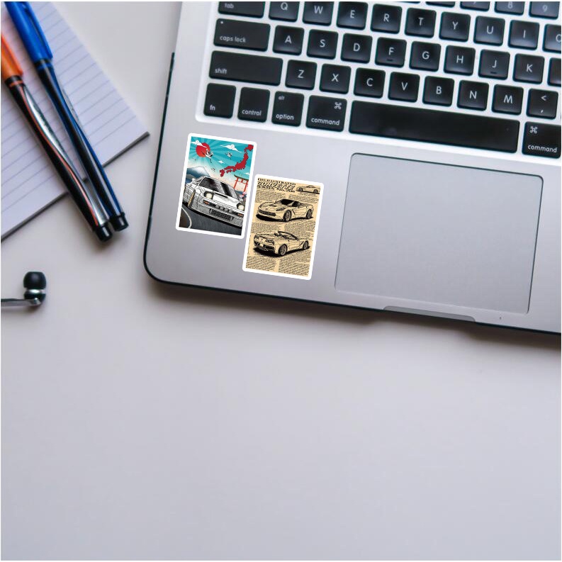 Bộ 50 Miếng Dán Trang Trí Mũ Bảo Hiểm / Bút Chì Chống Thấm Nước Họa Tiết graffiti Độc Đáo