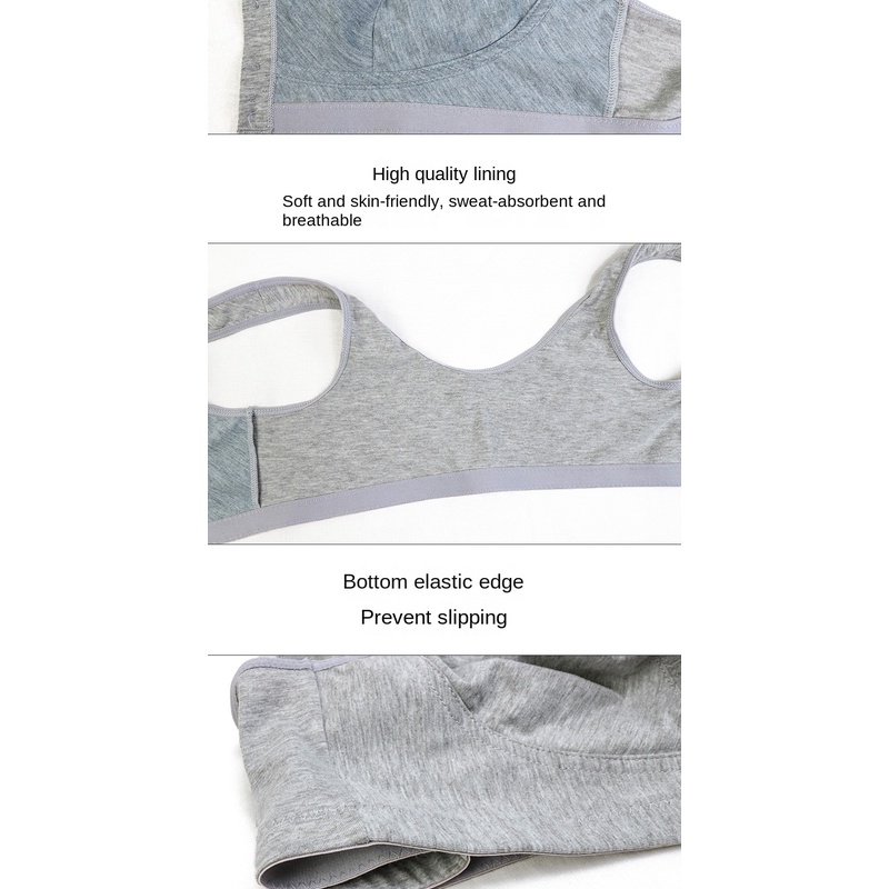 Mới Áo Ngực cotton Mềm Màu Trơn Cài Nút Phía Trước size Lớn 36-50