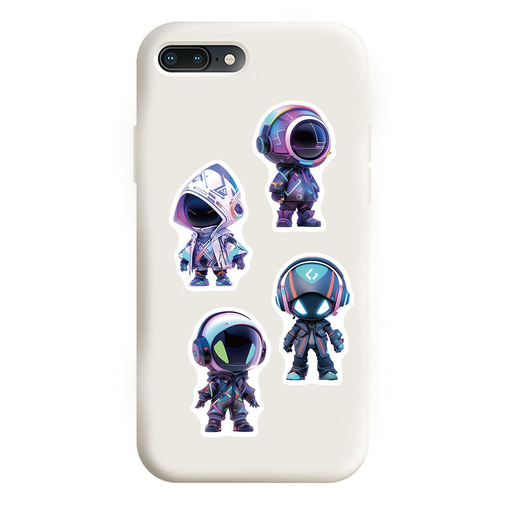 51 Miếng Dán Hình Phi Hành Gia Hoạt Hình Chống Nước Trang Trí Mũ Bảo Hiểm Xe Đạp