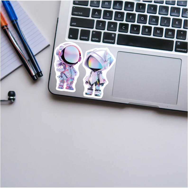 51 Miếng Dán Hình Phi Hành Gia Hoạt Hình Chống Nước Trang Trí Mũ Bảo Hiểm Xe Đạp