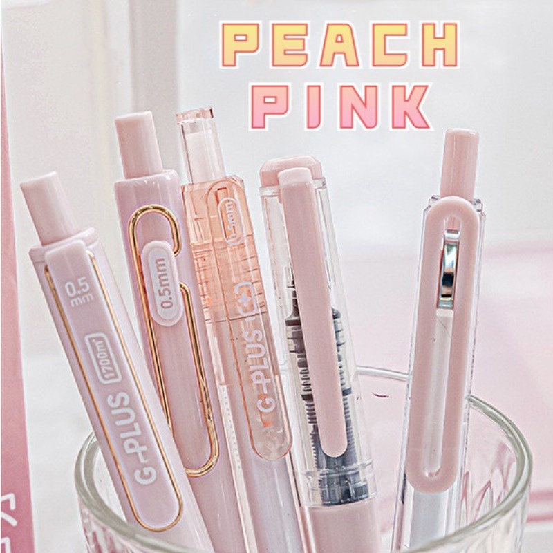 Set 5 Bút Bi Mực Đen Nhanh Khô Ngòi 0.5mm