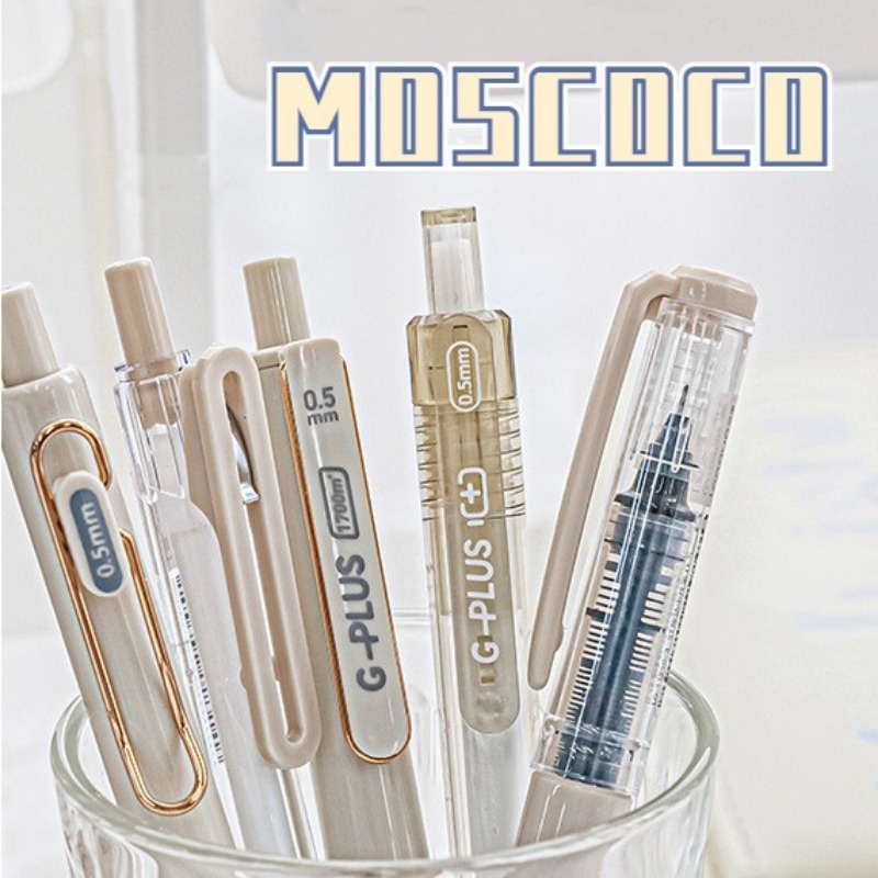 Set 5 Bút Bi Mực Đen Nhanh Khô Ngòi 0.5mm