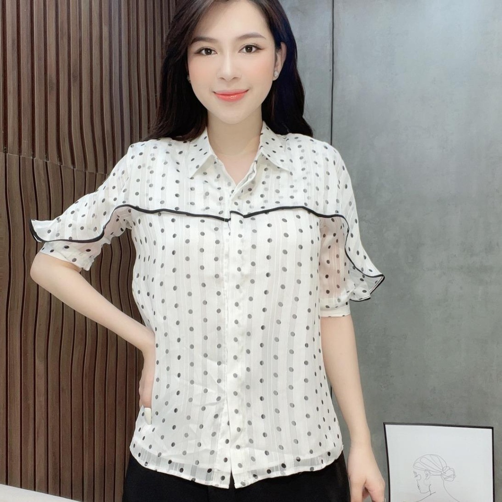 Áo chấm bi bèo rủ Liin clothing - SML037PRI-S23