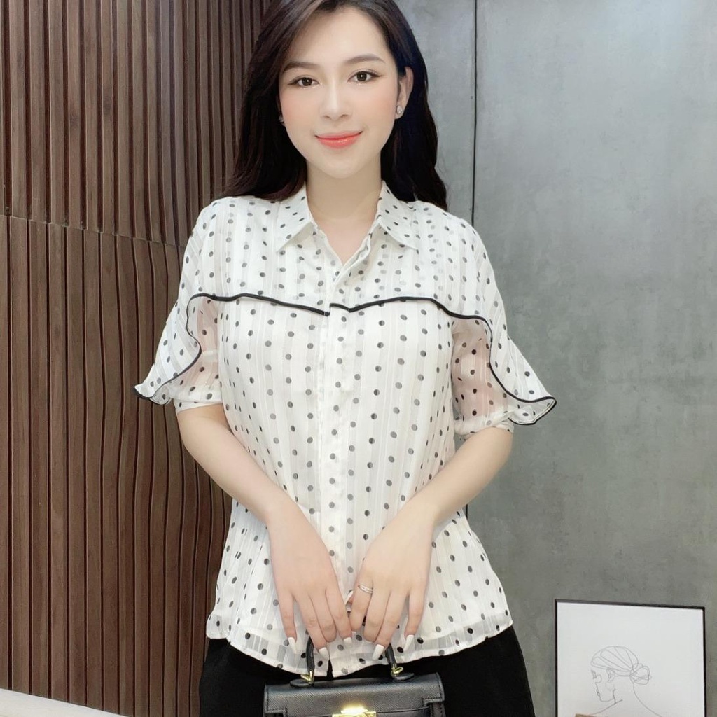 Áo chấm bi bèo rủ Liin clothing - SML037PRI-S23