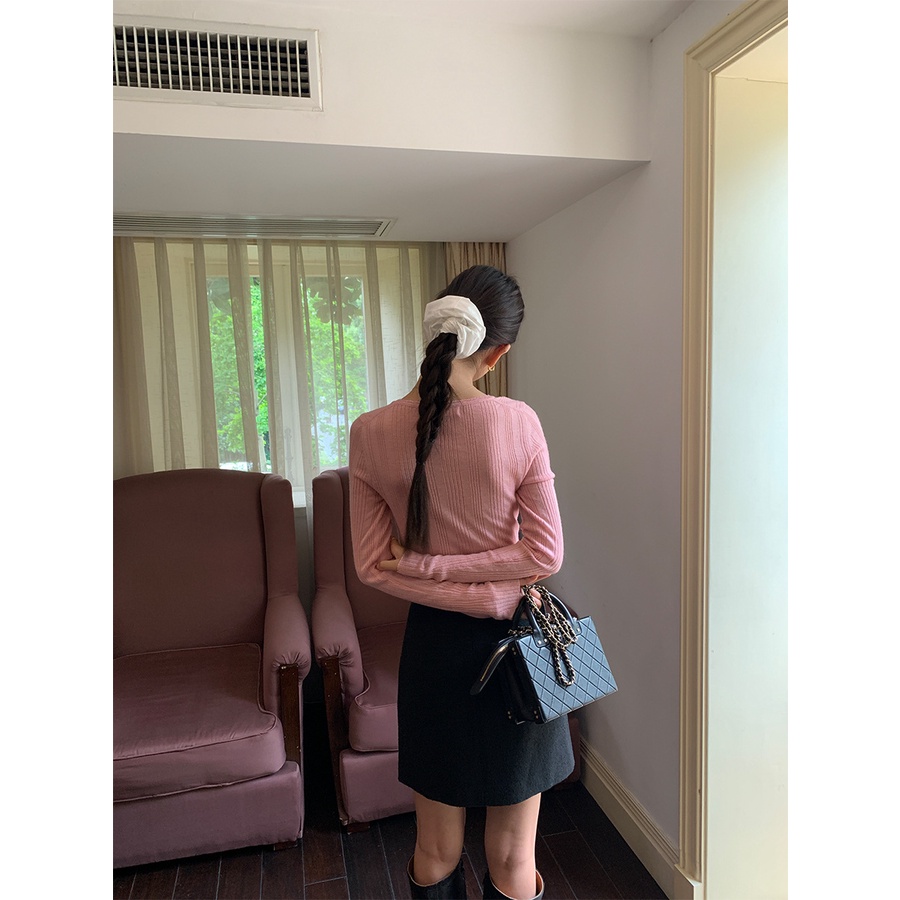 Áo sweater Tay Dài Cổ Ren Phong Cách Hàn Quốc Thời Trang Mùa Thu Hàng Mới 2023 18896