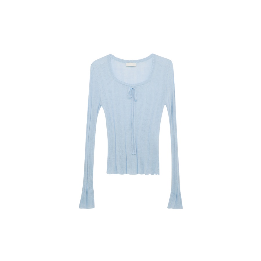 Áo sweater Tay Dài Cổ Ren Phong Cách Hàn Quốc Thời Trang Mùa Thu Hàng Mới 2023 18896