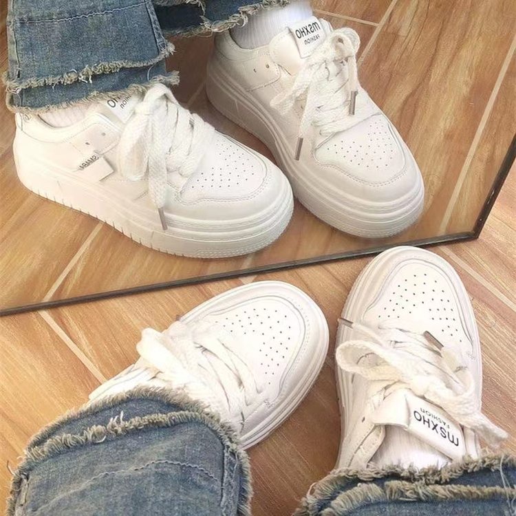 Mới Giày Thể Thao Da pu Thoáng Khí Thời Trang Hàn Quốc Cho Nữ