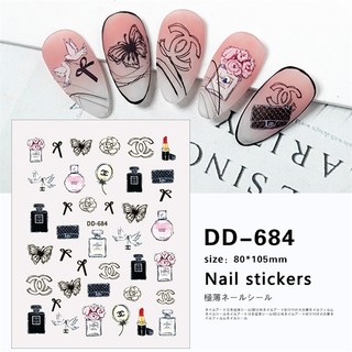 Stickers Chanel dán móng DD-684