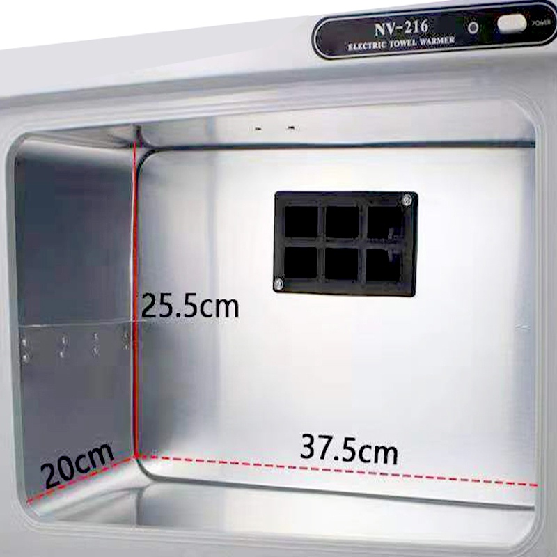 Tủ hấp khăn có kính NV-216 -Towel Warme có UV hấp đá nóng cho spa massage đồ Nail 23 lít- tủ tiệt trùng