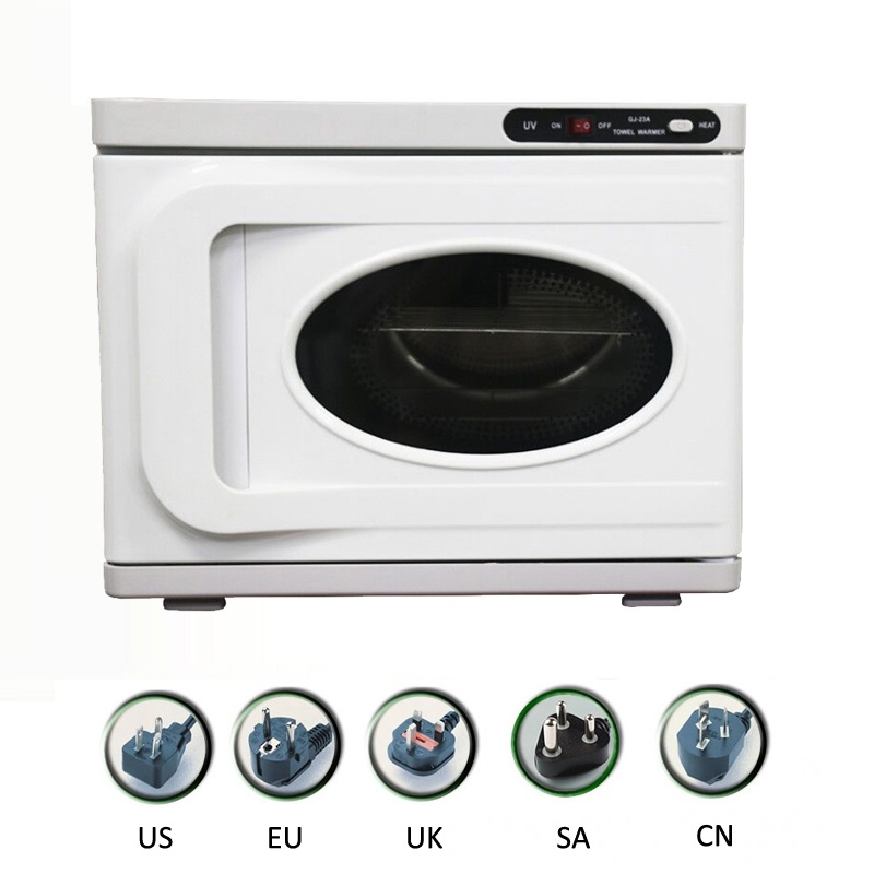 Tủ hấp khăn có kính NV-216 -Towel Warme có UV hấp đá nóng cho spa massage đồ Nail 23 lít- tủ tiệt trùng