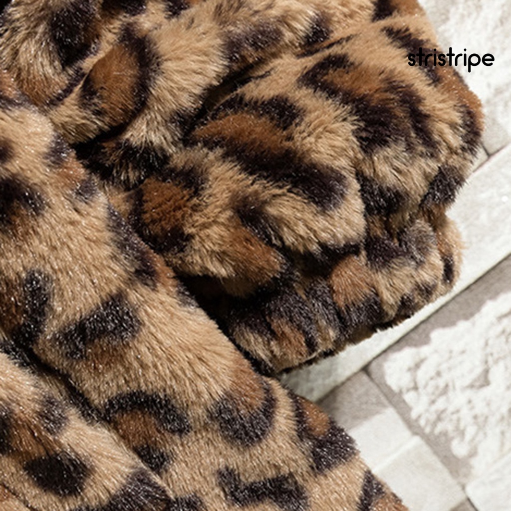 Áo Khoác Nhung Dày Có Mũ Trùm Đầu Hai Mặt Tay Dài In Họa Tiết Da Báo Có Khóa Kéo Thời Trang Mùa Đông Cho Nam