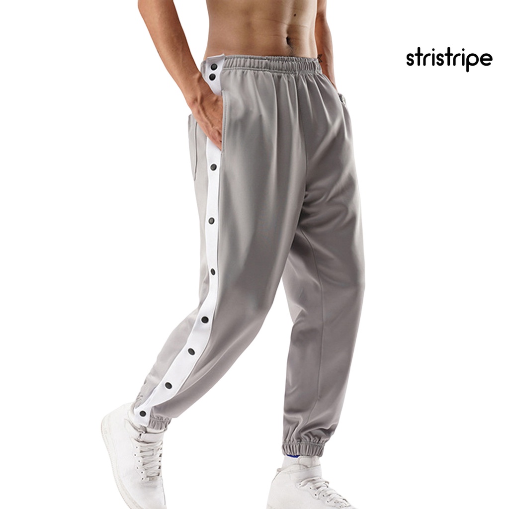 Quần Thể Thao Bóng Rổ Lưng Thun Co Giãn Có Túi Bên Hông Và Nút Bấm Tập Luyện Bóng Rổ Hàng Ngày Cho Nam