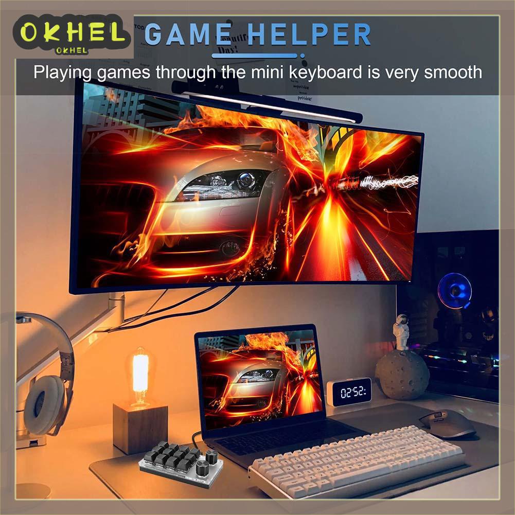 Macro Bàn Phím Cơ Chơi Game 12 Phím + 2 Nút Lập Trình Chất Lượng Cao