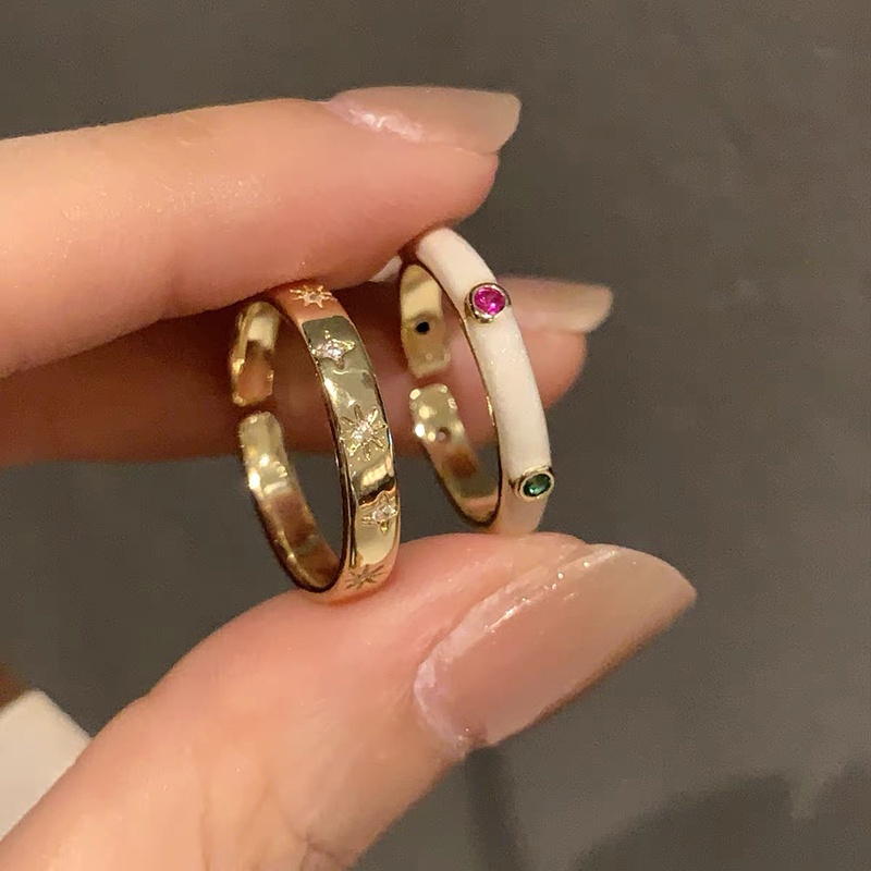 Nhẫn Hợp Kim Đính Đá Quý Sang Trọng Cho Nữ