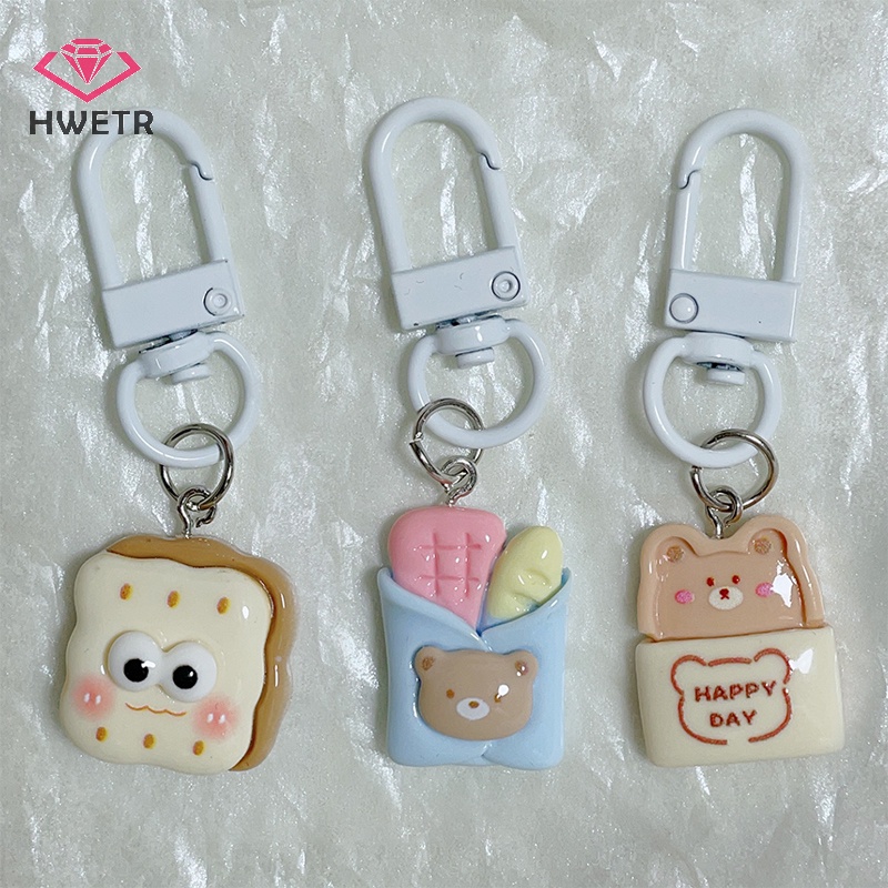 Móc Khóa Hình Bánh Mì Trứng Ngộ Nghĩnh Mới