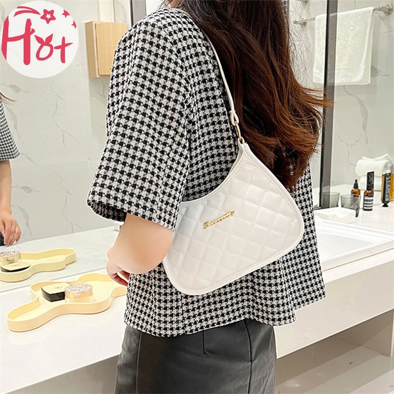 Jr Túi Xách Da pu Màu Trơn Thêu Họa Tiết Hình Thoi Thời Trang Cho Nữ vn