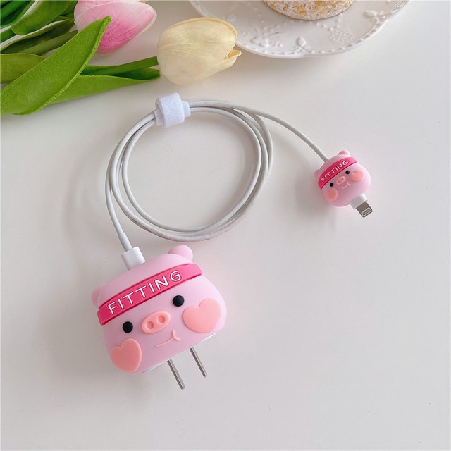 Dễ Thương Phụ Kiện Bảo Vệ Đầu Dây Cáp usb 3d Cho iphone 18 / 20w