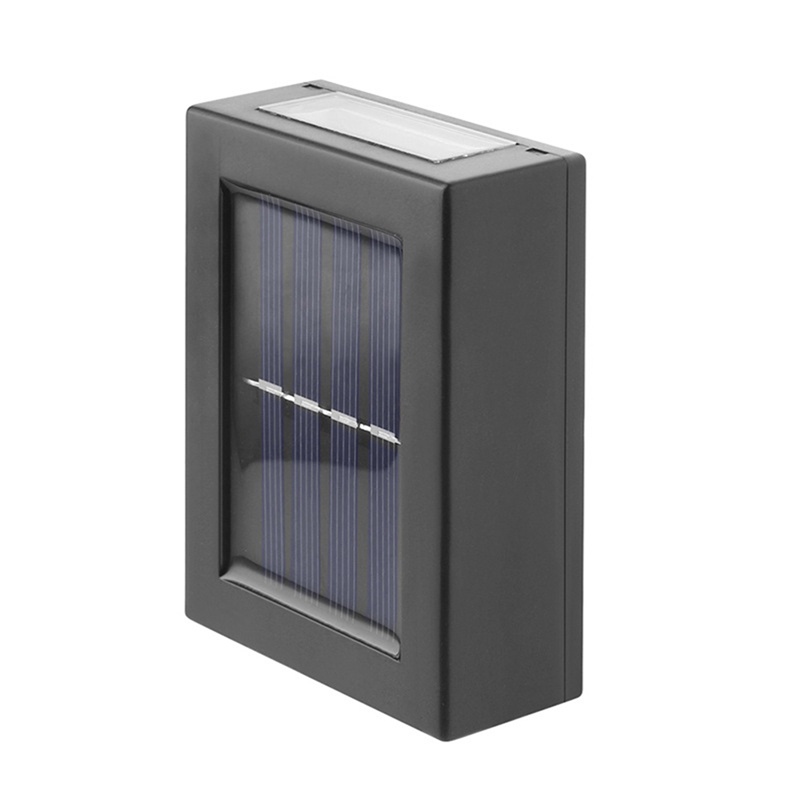 Đèn led 2 Bóng Năng Lượng Mặt Trời Gắn Tường Ánh Sáng Trắng Đen