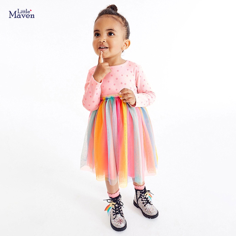 Đầm cotton Phong Cách Âu Mỹ Mới Cho Bé Gái-qqz @ LM