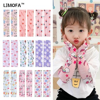Ljmofa Găng Tay Chống Nắng Mỏng Thoáng Khí Họa Tiết Hoạt Hình Đa Dạng Trang Trí Mùa Hè Cho Bé Gái
