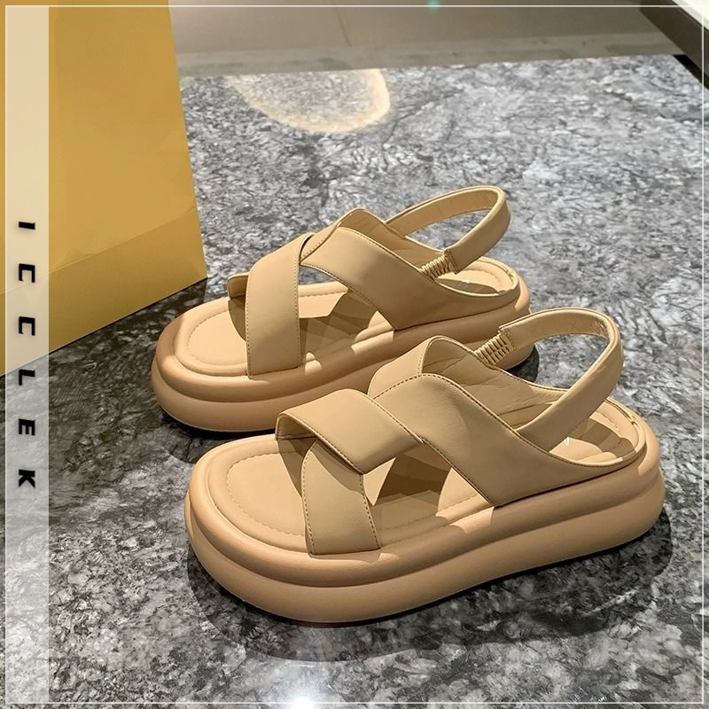 ICCLEK  dép sandal nữ dép đi biển dép đế cao Thoải Mái Xinh Xắn   Chất lượng cao Beautiful Stylish Korean Style FDL239027G 37Z230910