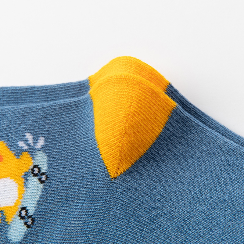 LJMOFA Vớ cotton Co Giãn Thoáng Khí In Họa Tiết Khủng Long Hoạt Hình Dễ Thương Cho Bé Trai