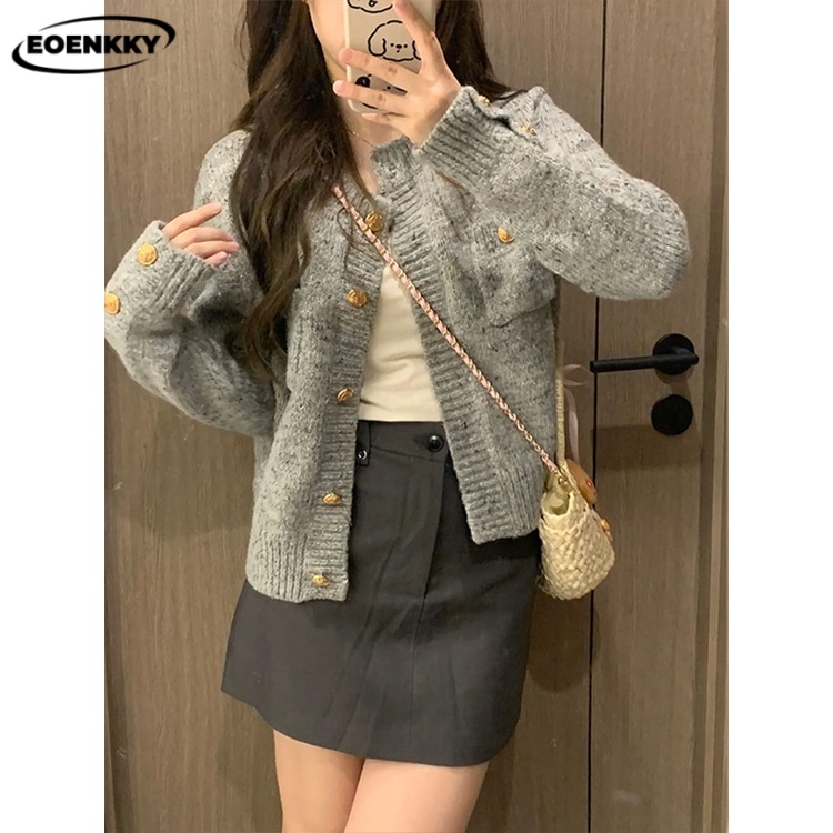 Áo khoác cardigan EOENKKY WMY23903H2 37Z230915 thời trang Hàn Quốc độc đáo đẹp mắt