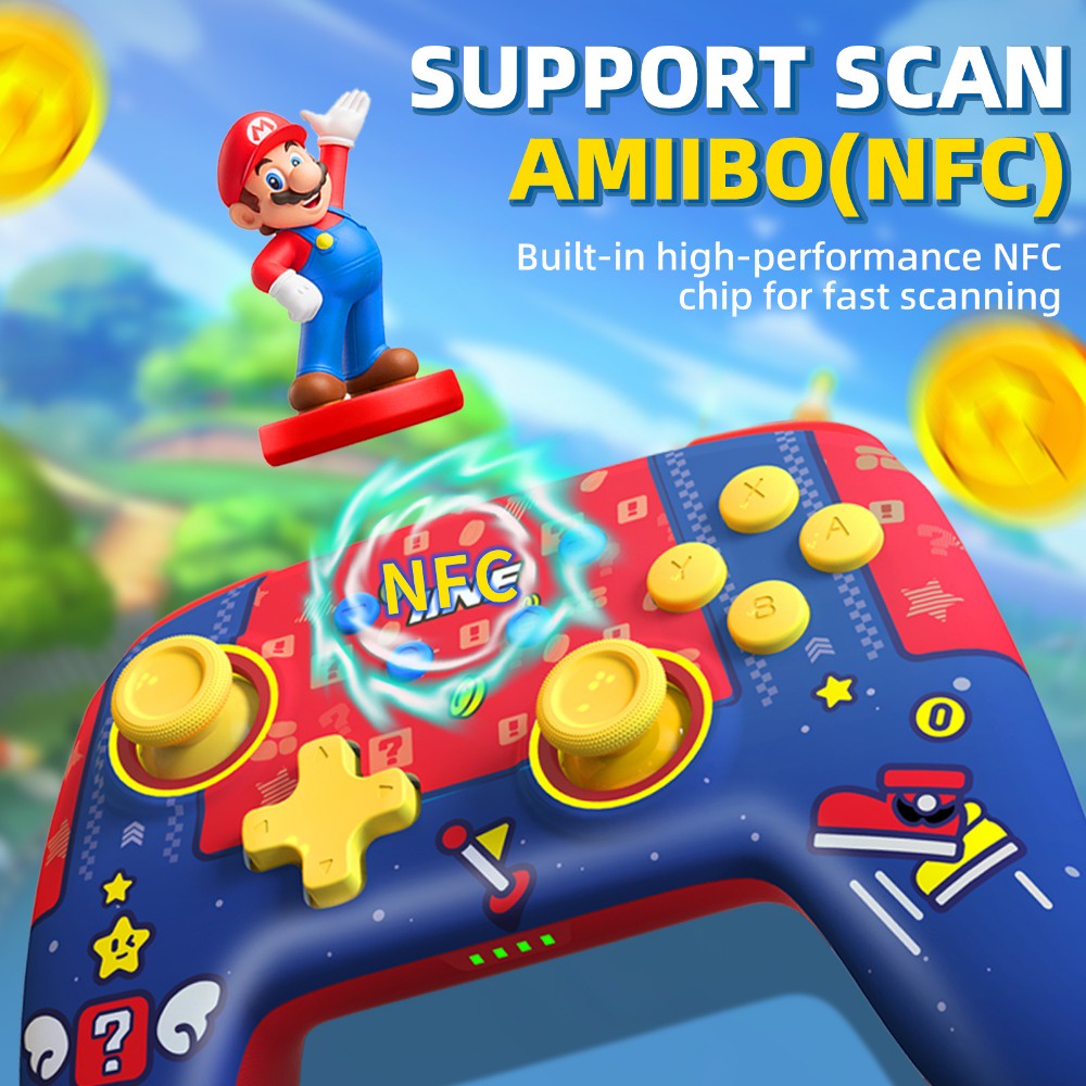 Iine pikachu mario Điều Khiển Không Dây nfc Tương Thích Với nintendo switch & switch oled / lite