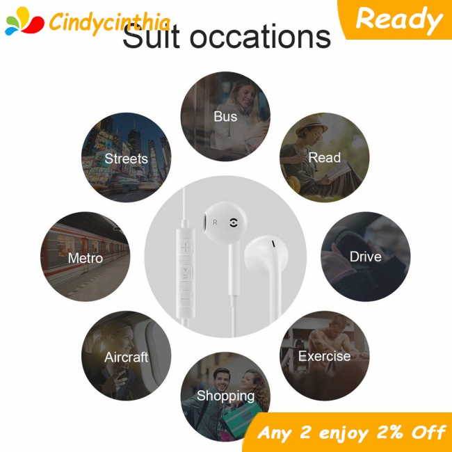 Cici Tai Nghe Nhét Tai Jack 3.5mm Có Micro Chuyên Dụng Cho Điện Thoại Máy Tính