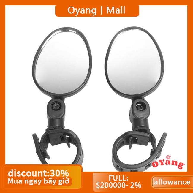 1 Cặp Gương Chiếu Hậu Hình oval Dành Cho Xe Đạp / scooter Điện