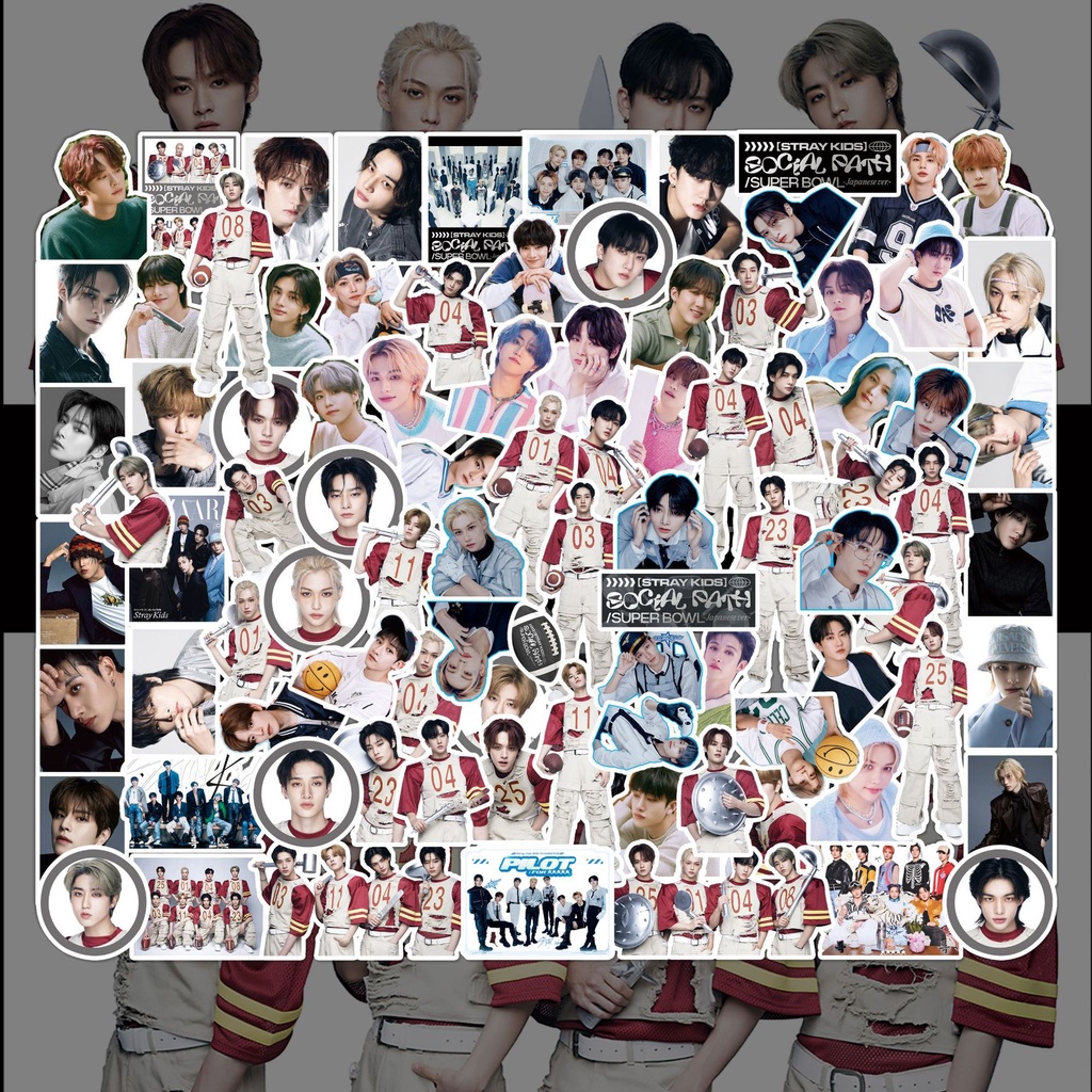 Set 93 Sticker Dán Trang Trí album Sổ Tay Hình Nhóm Nhạc kpop straykids